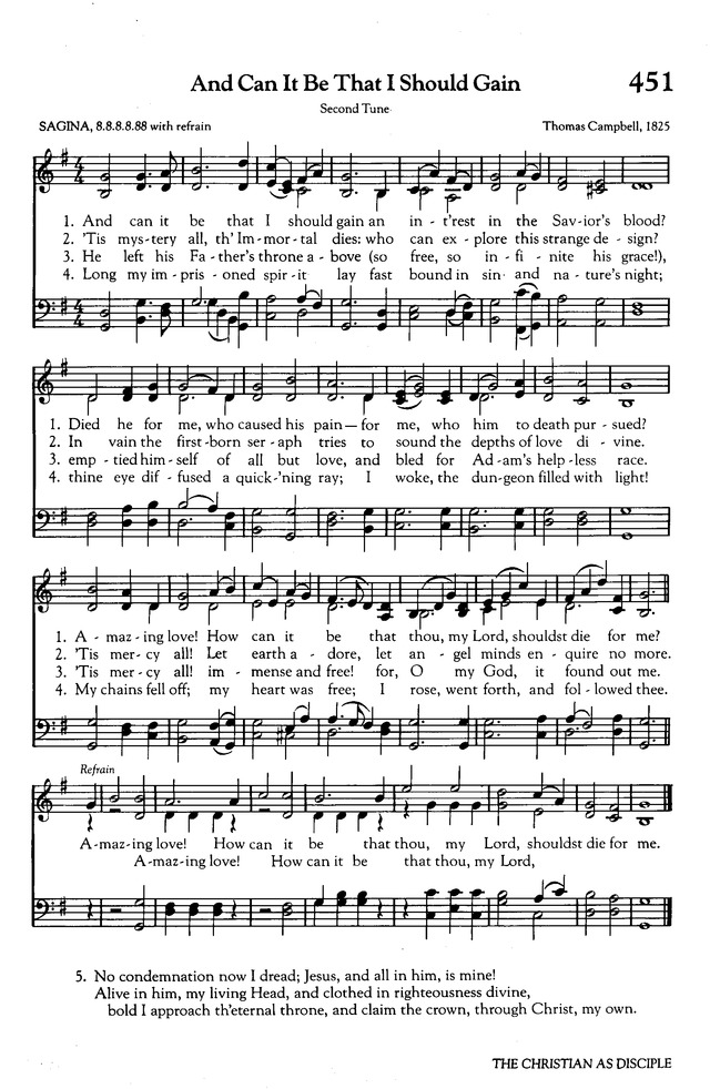 Hymn Sheet for And Can It Be That I Should Gain?