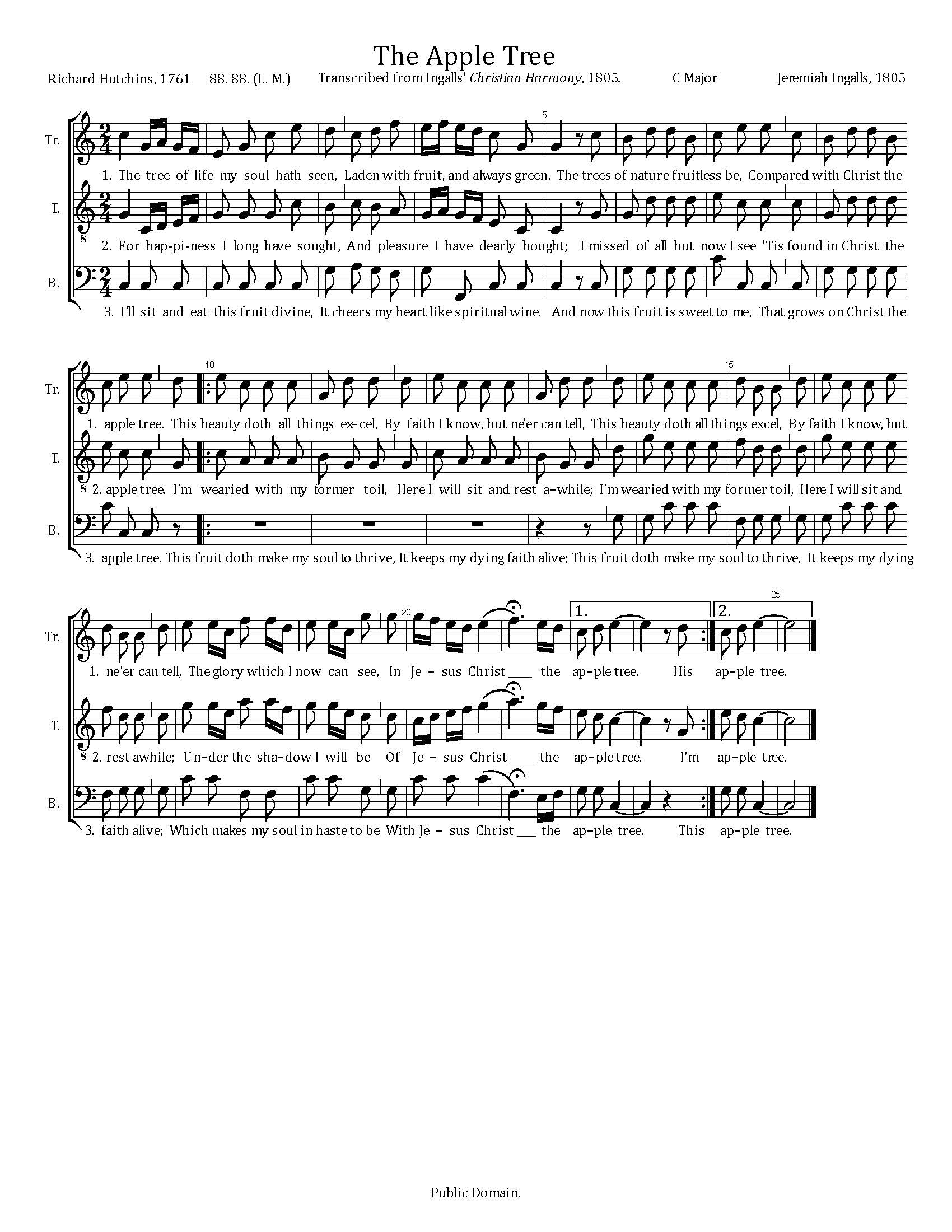 Hymn Sheet for Jesus Christ the Apple Tree