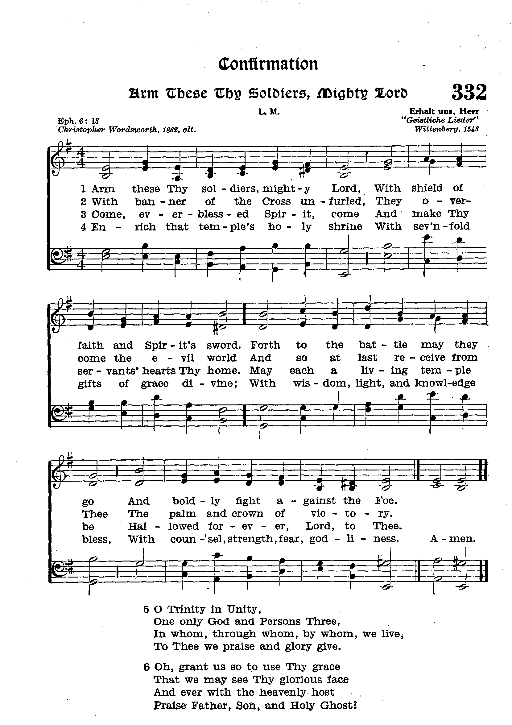 Hymn Sheet for Arm These Thy Soldiers, Mighty Lord