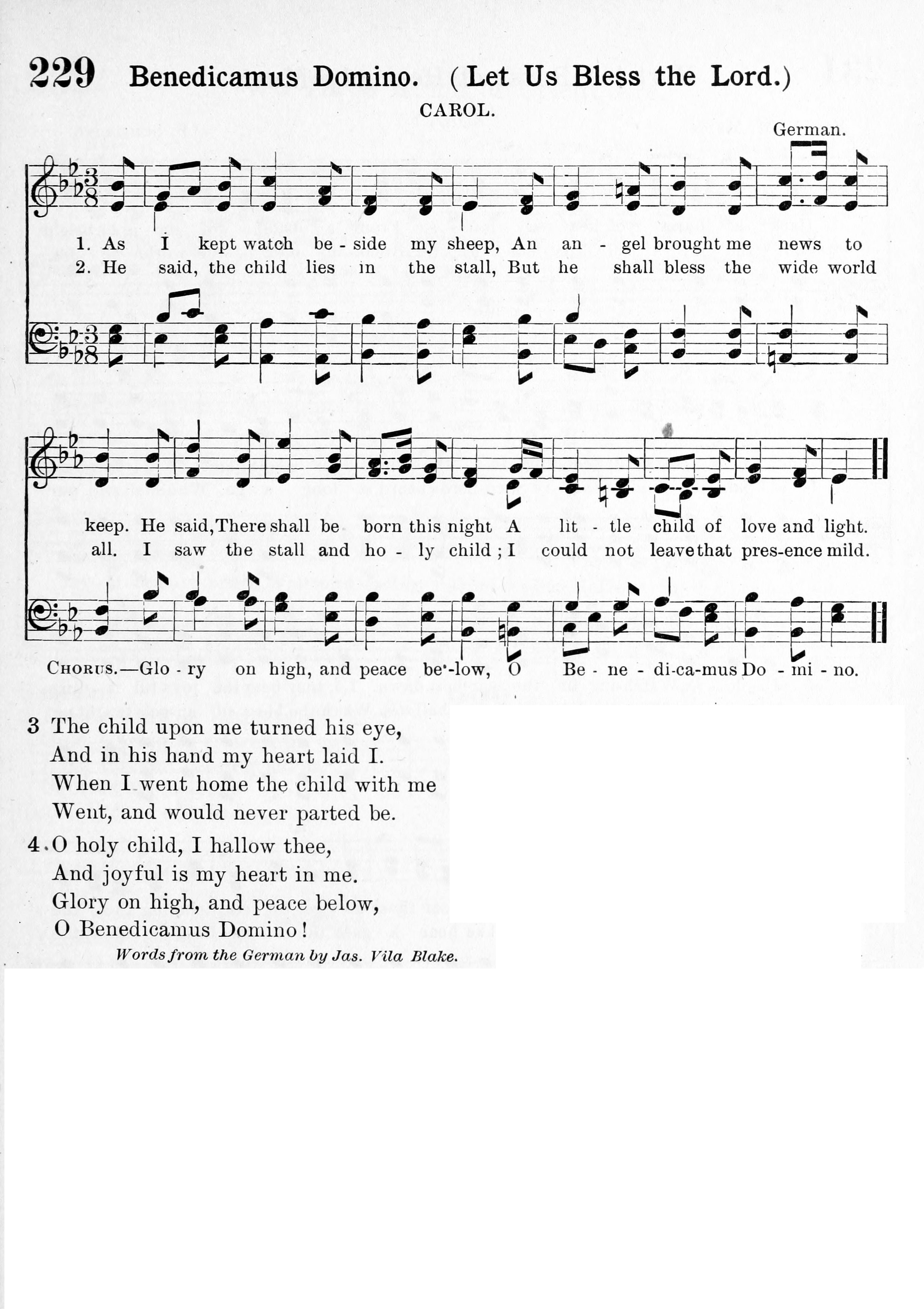 Hymn Sheet for Benedicamus Domino