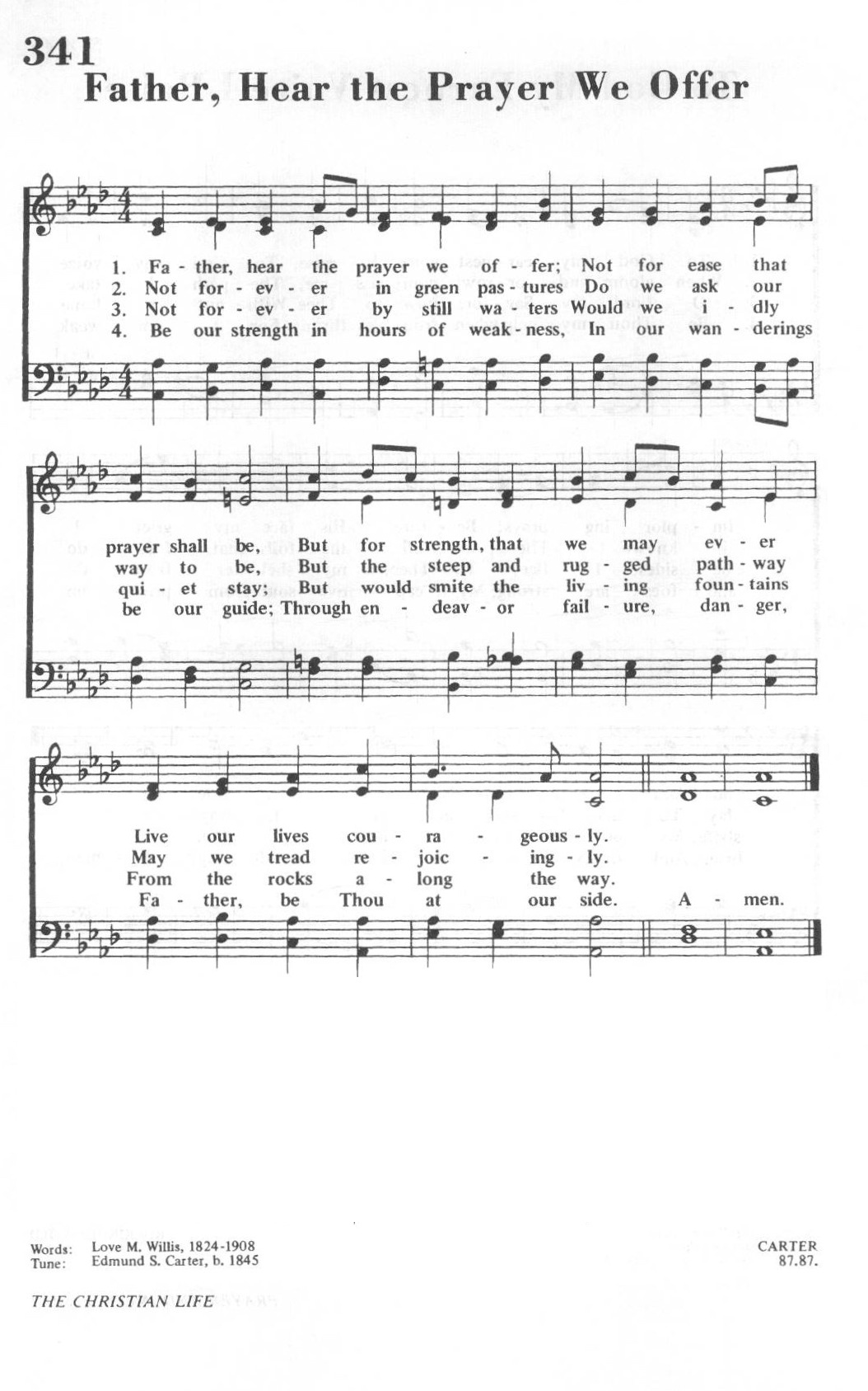 Hymn Sheet for Father, Hear the Prayer We Offer