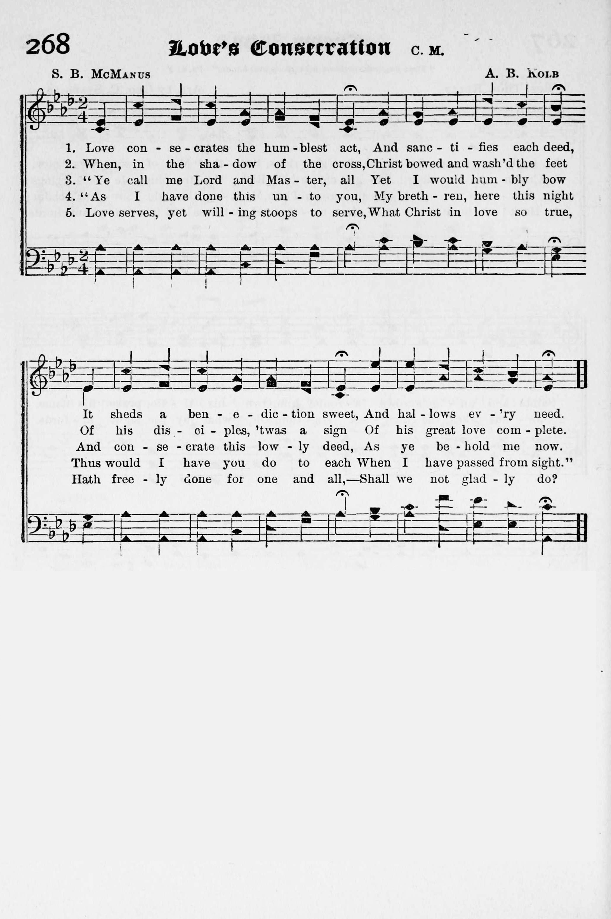 Hymn Sheet for Love Consecrates the Humblest Act