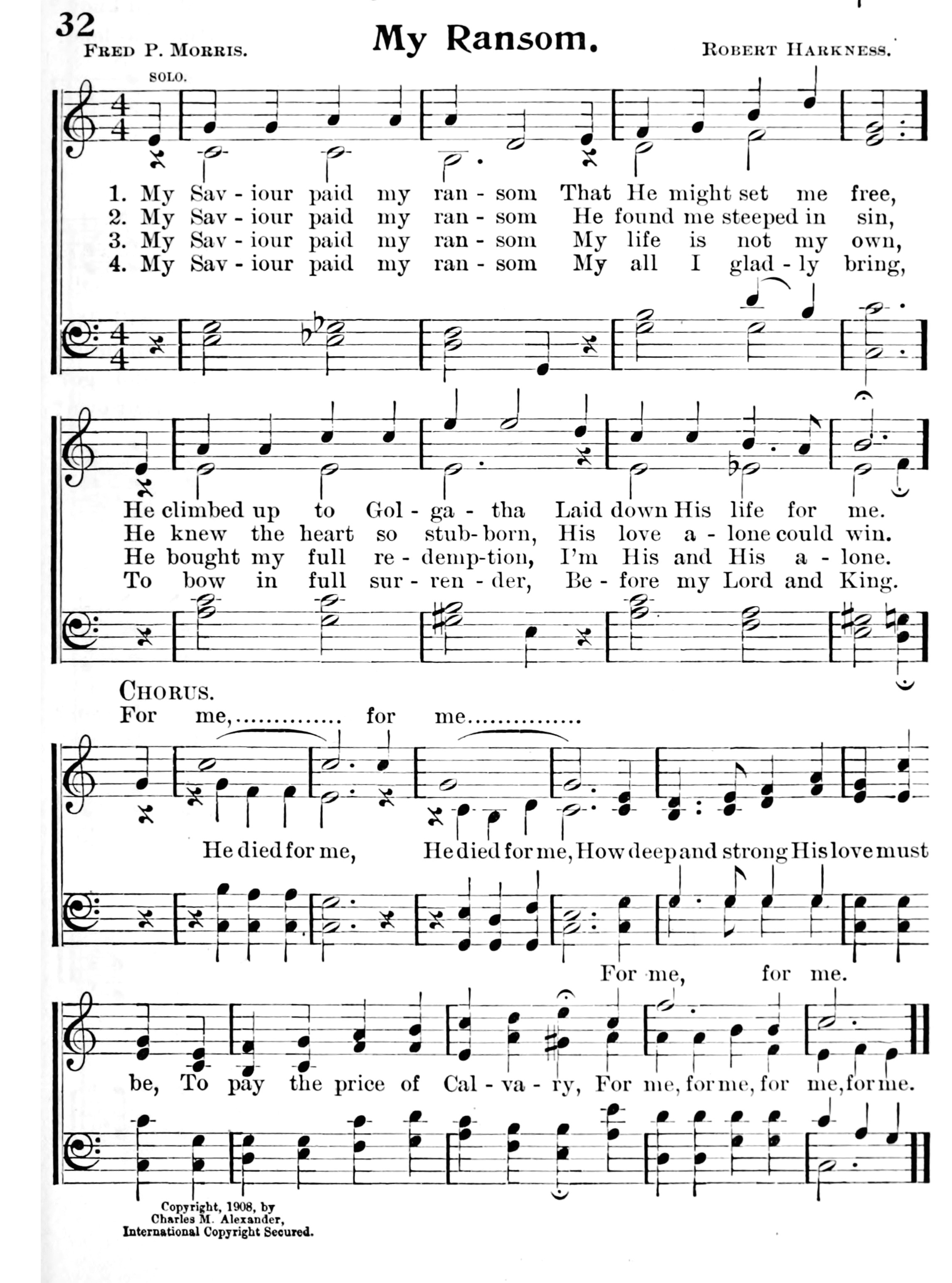 Hymn Sheet for My Ransom