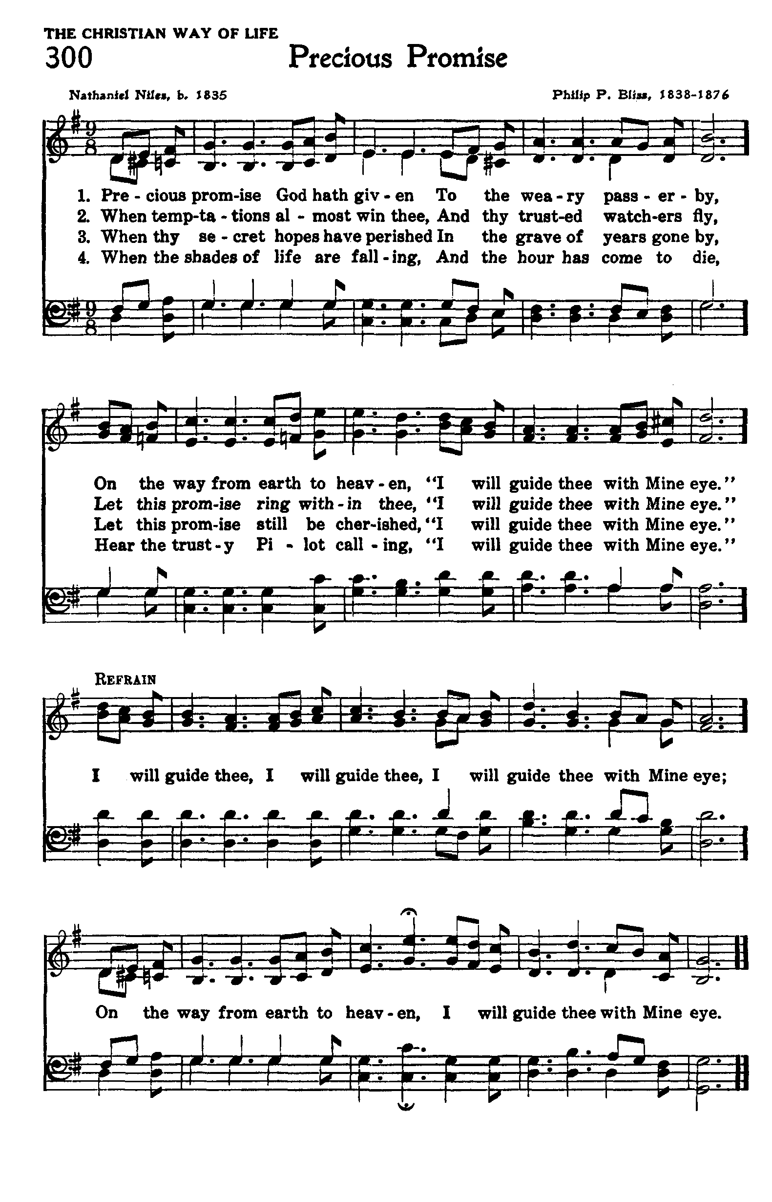 Hymn Sheet for Precious Promise God Hath Given