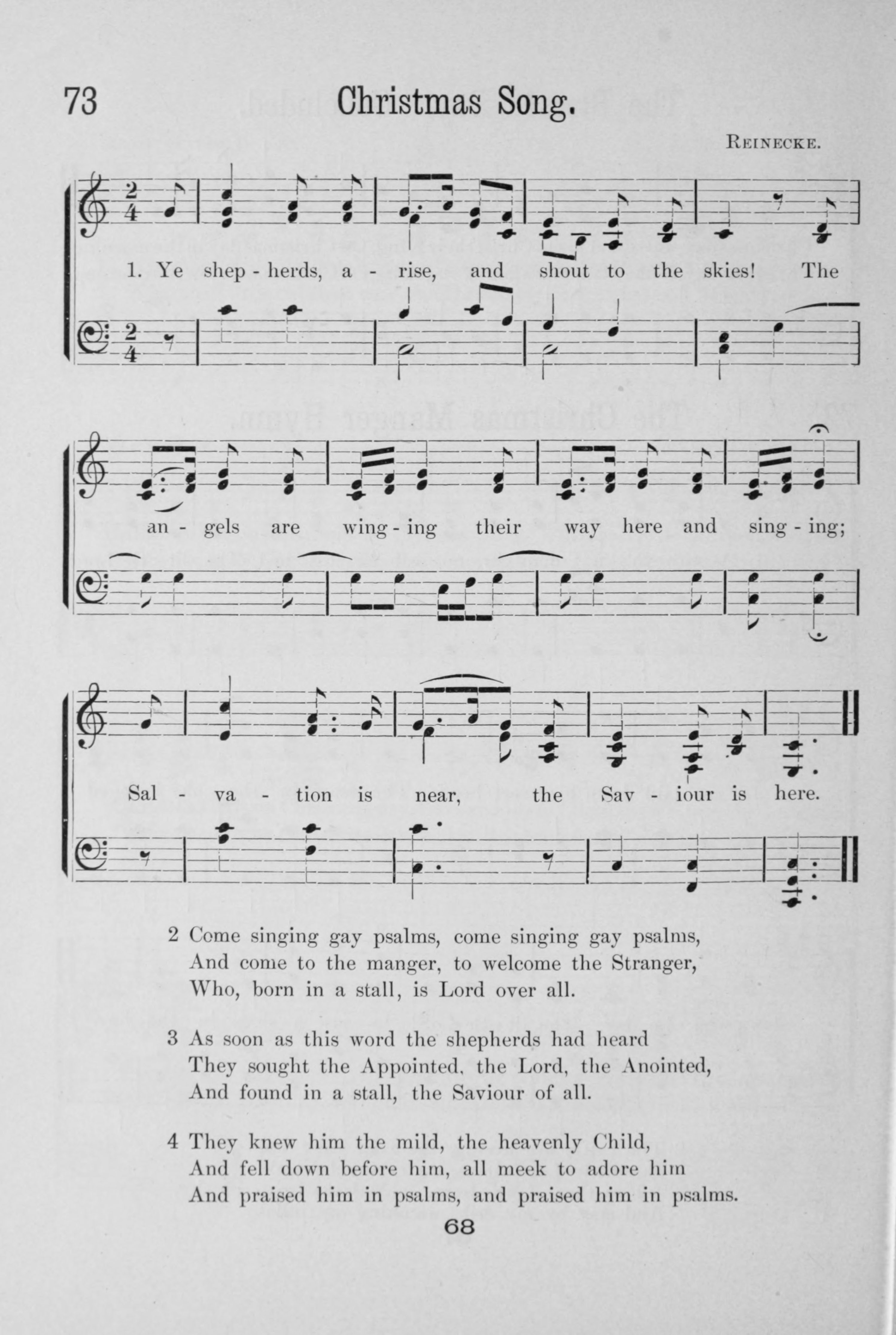 Hymn Sheet for Ye, Shepherds Arise