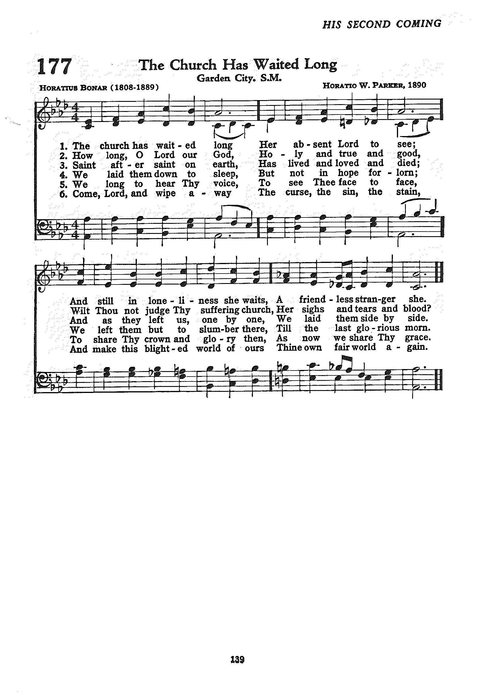 Hymn Sheet for Come, Lord Jesus (The Church Has Waited Long)
