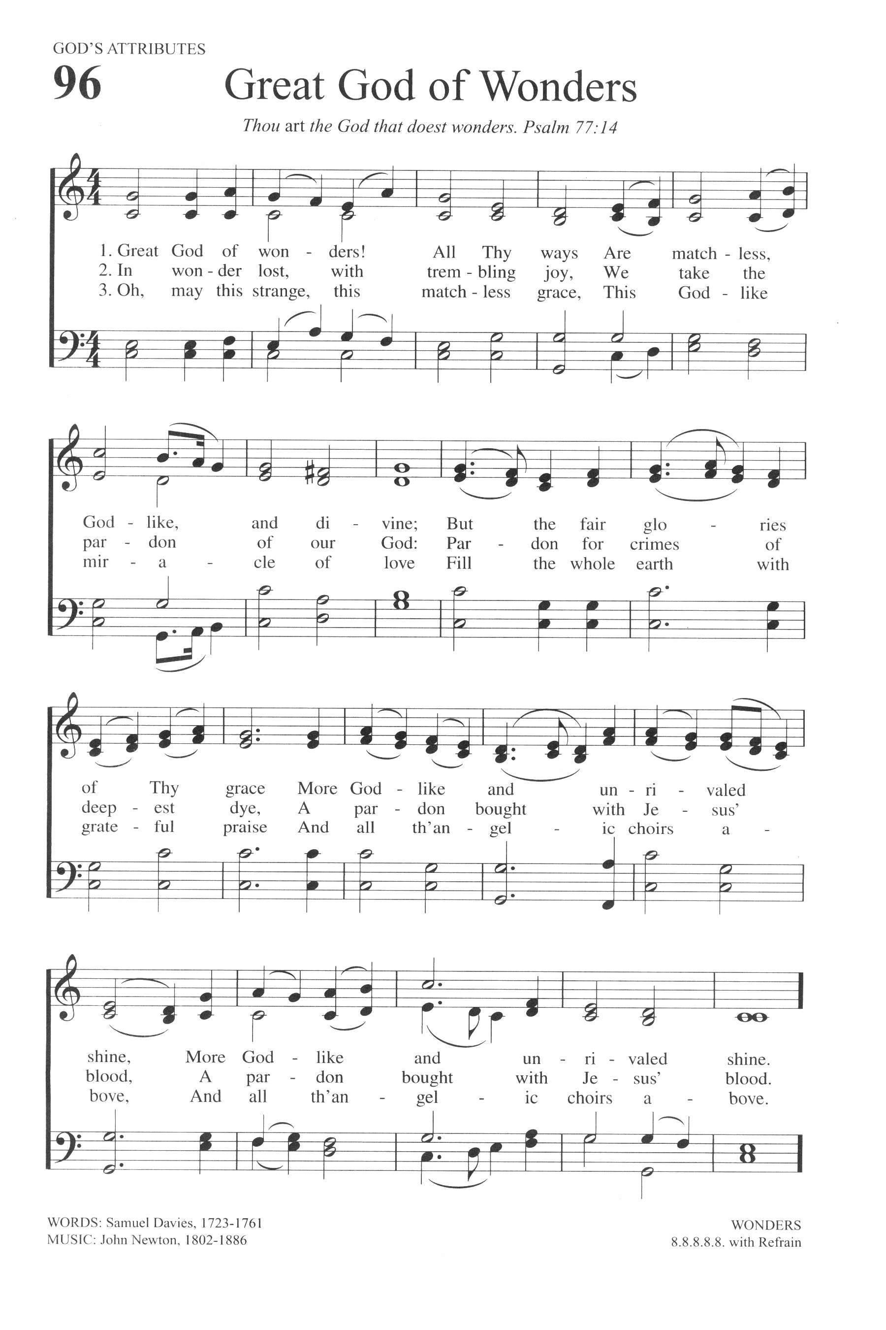 Hymn Sheet for The Pardoning God