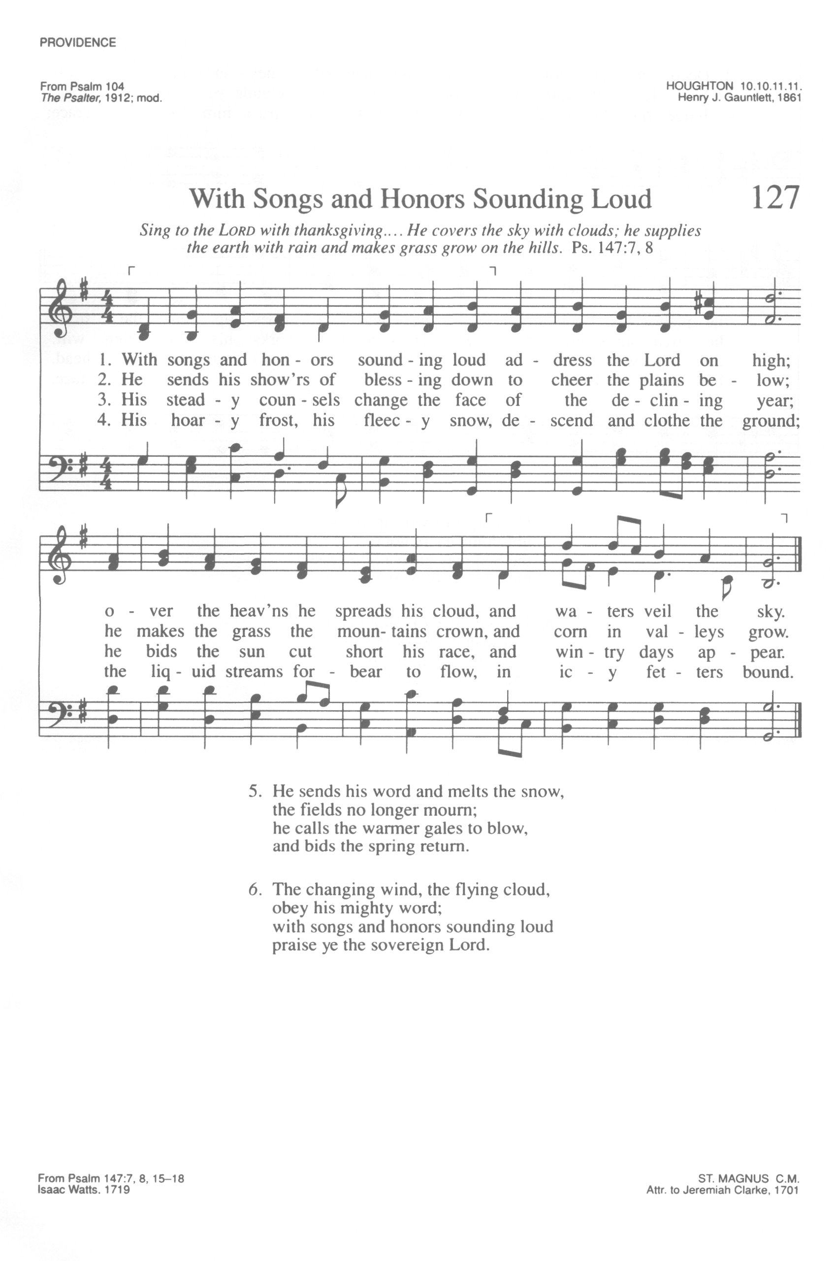 Hymn Sheet for The Seasons of the Year
