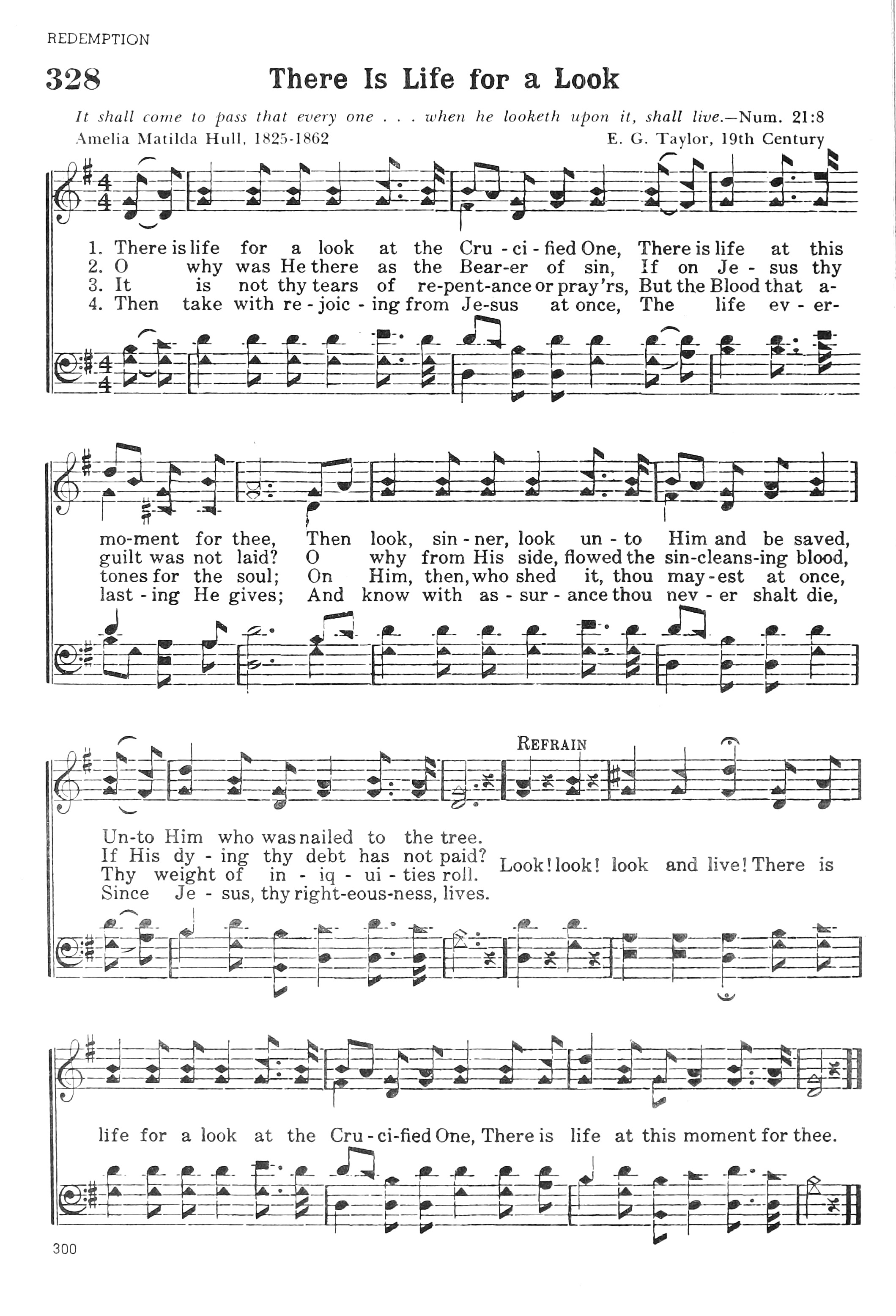Hymn Sheet for There Is Life For A Look At The Crucified One