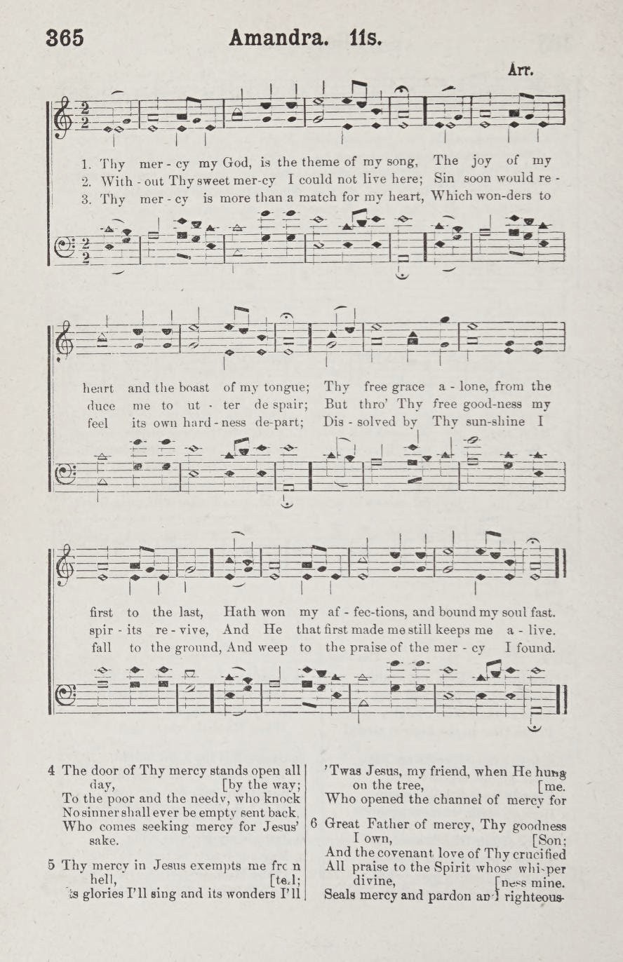 Hymn Sheet for Thy Mercy, My God