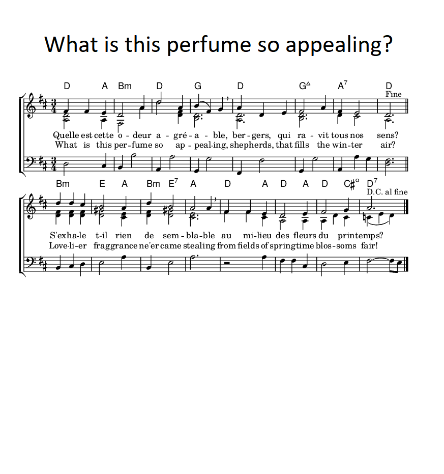 Hymn Sheet for What is this perfume so appealing?