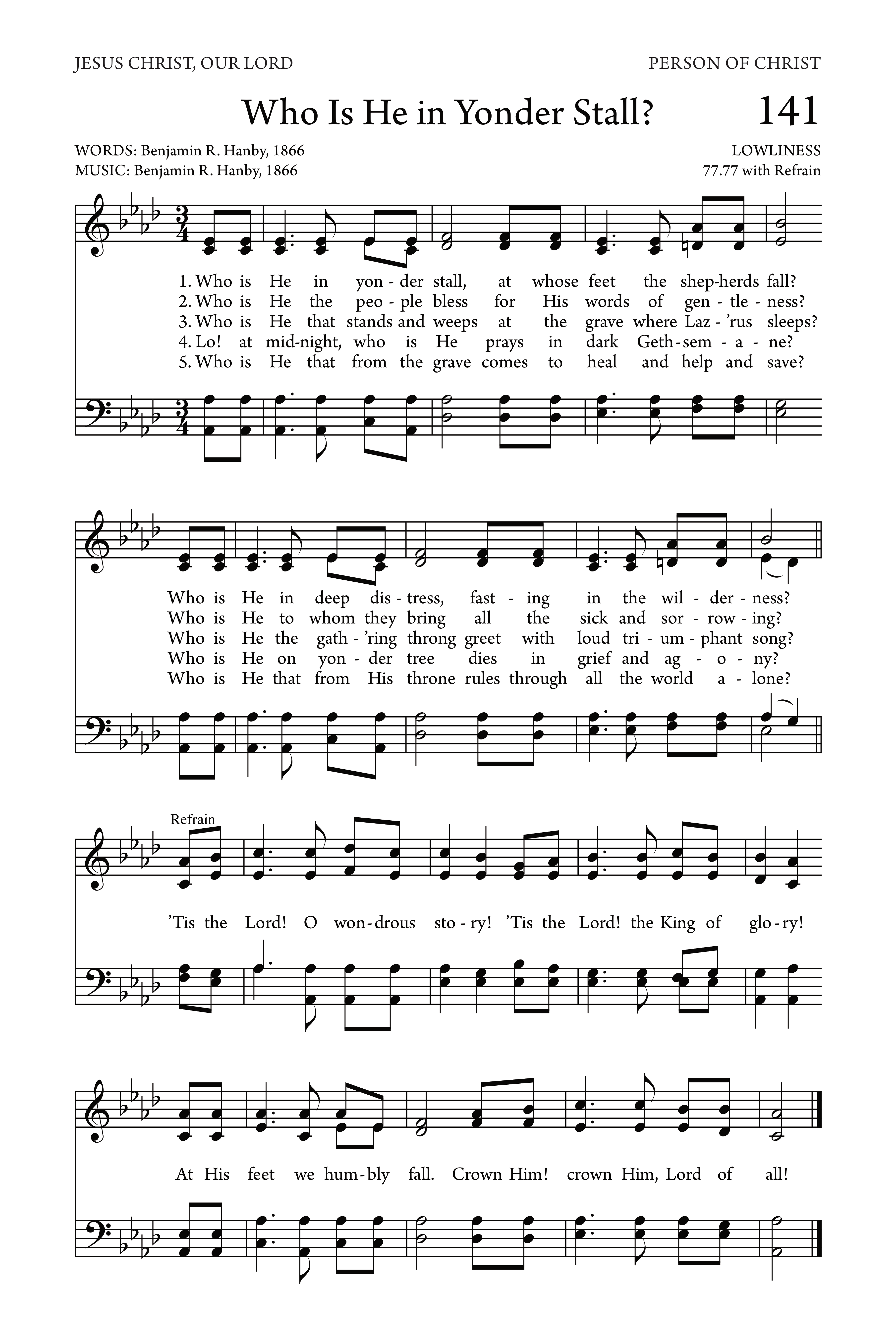 Hymn Sheet for Who Is He in Yonder Stall?